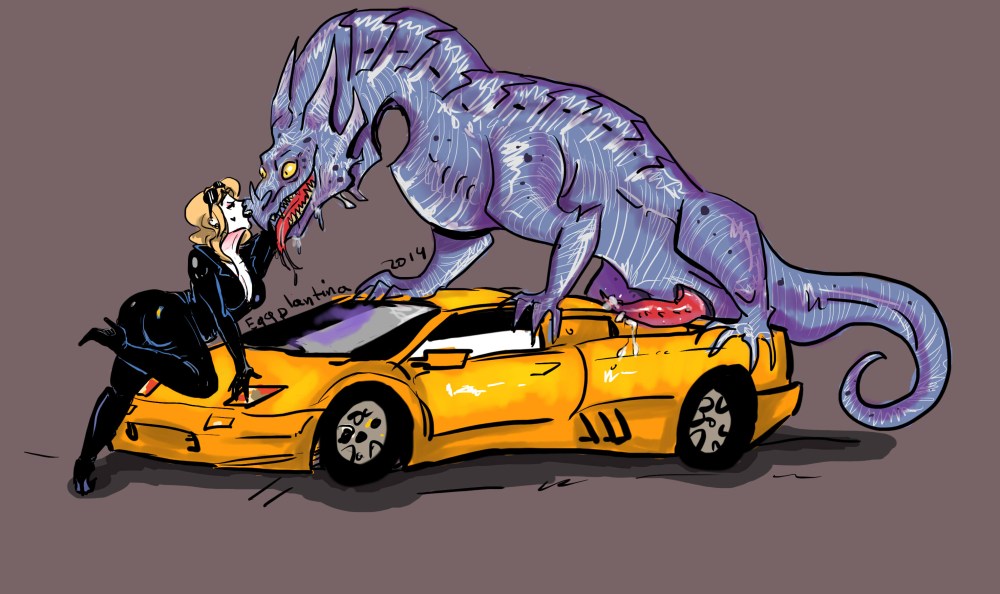 Yiff Dragons with car