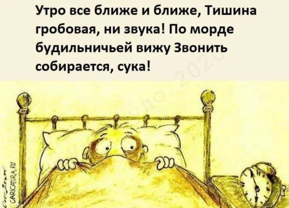 Прикольная открытка проснулись?
