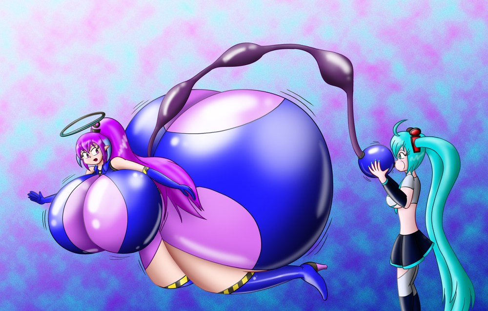 Мику Хацунэ belly inflation