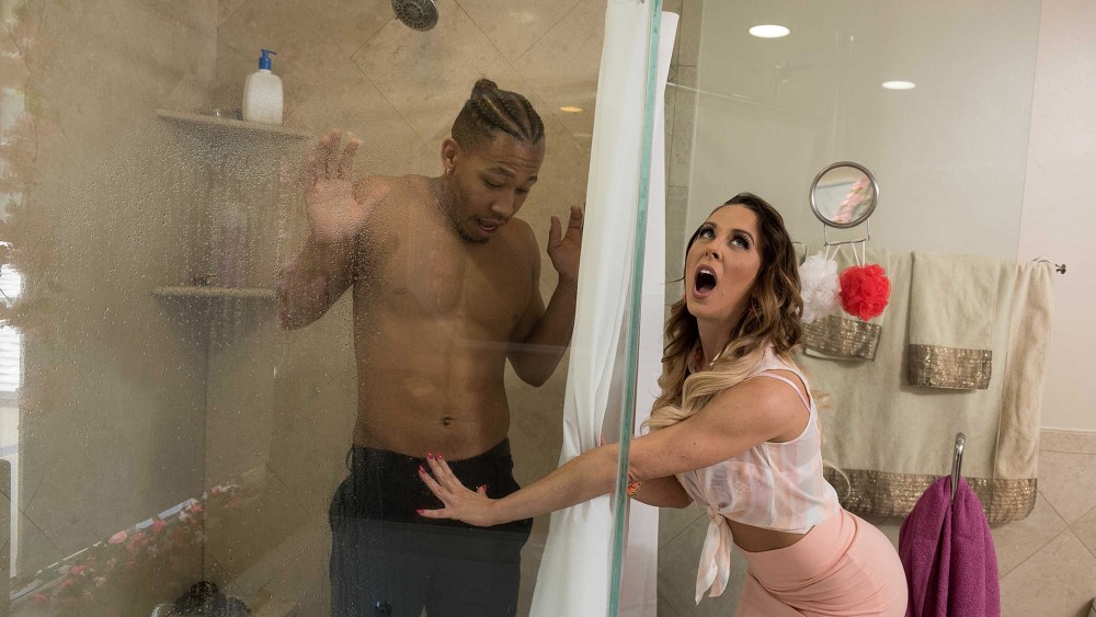 Cherie Deville enjoying hot sex with Black guy in the Shower photo