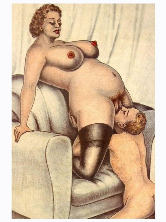 Эротические рисунки ретро