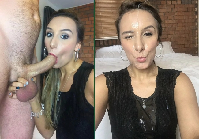 Уличный показ минета before after