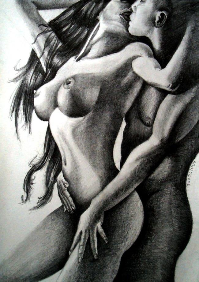 Рисунок карандашом страсть