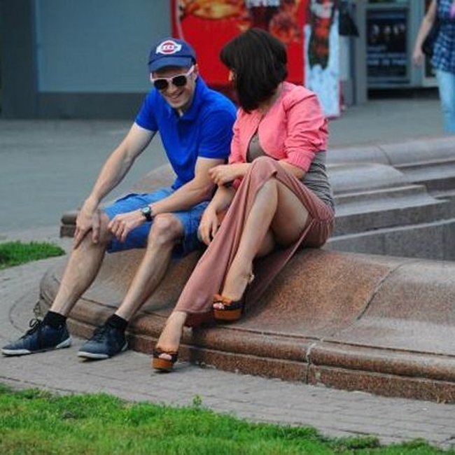 Пикап девочек на улице