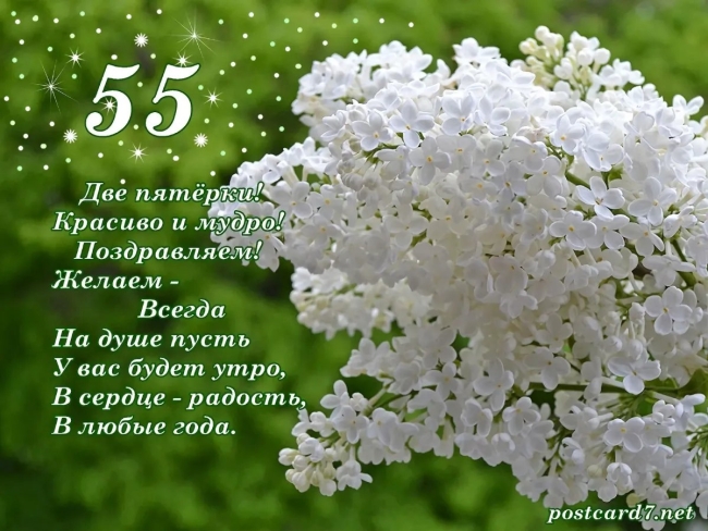 Поздравления женщине с 55 летием